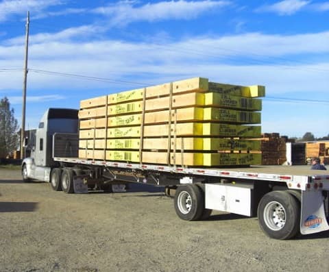Lumber Transportation service Crane mat delivery